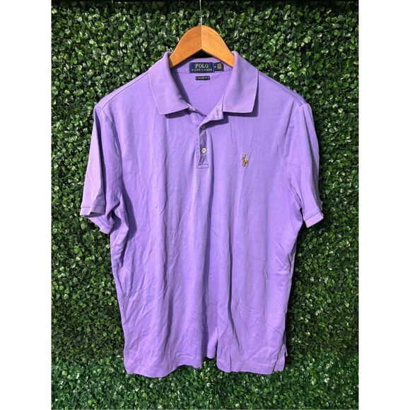 Polo Ralph Lauren Classic Fit Polo Purple Sz Medium - Picture 1 of 3